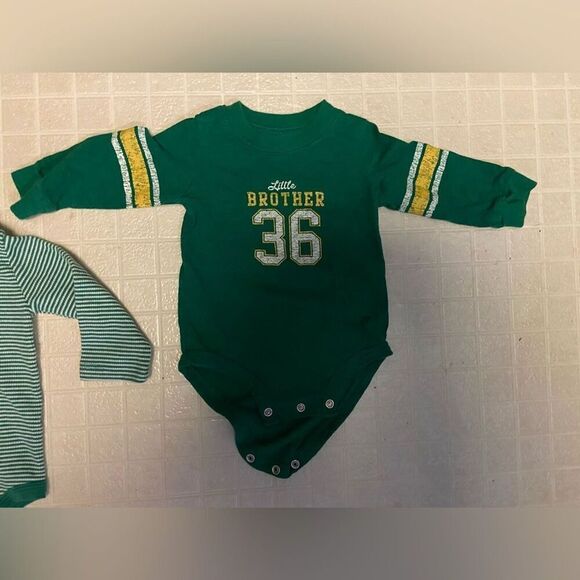 Little Brother Infant Boys Size 6 Months Carters Bodysuit Bundle of 2 - Picture 2 of 8